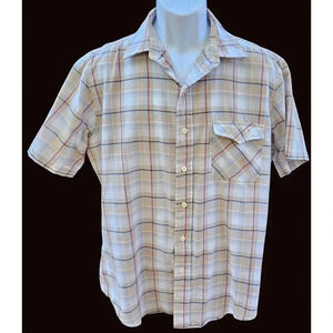 Vintage 1980's Levi Strauss & Co Short Sleeve Button Up Shirt  Size Large